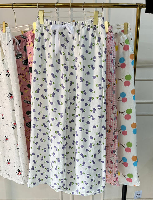 Cute Print Summer Pants with Pockets